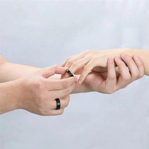 Argollas de matrimonio negras -  anillos para boda - sortijas - alianzas