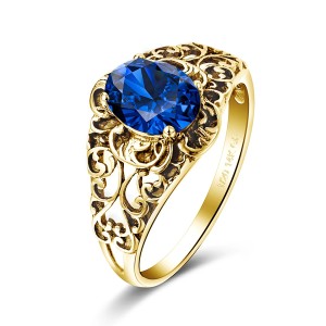 Anillo de compromiso en plata con moissanita - anillo para boda en plata