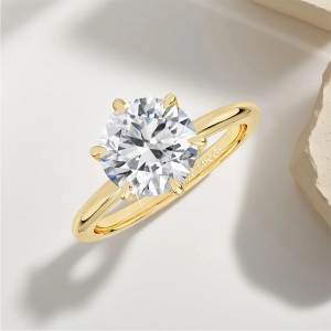 Anillo de compromiso en plata con moissanita - anillo para boda en plata