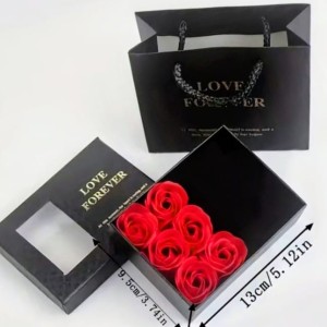 Estuche de regalo romántico de 6 rosas