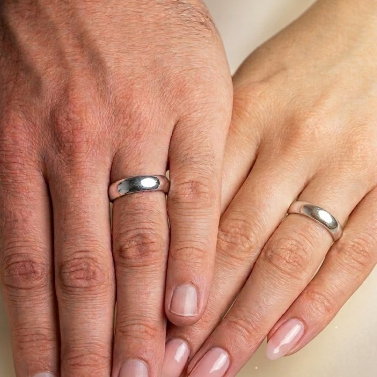 Argollas de matrimonio clásicas en plata
