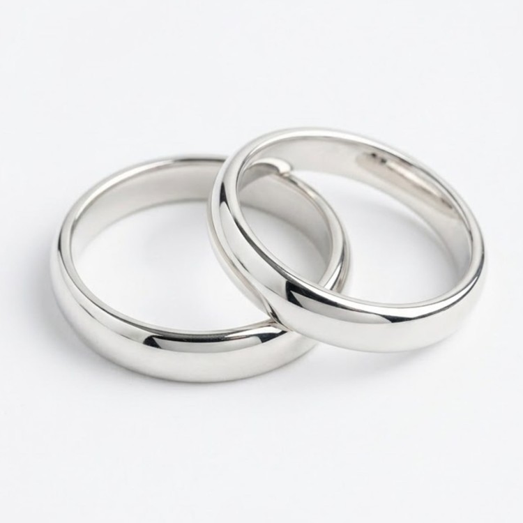 Argollas de matrimonio clásicas en plata