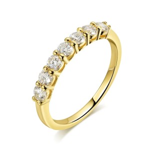 Argollas de matrimonio Mónaco con chapado en oro de 18k