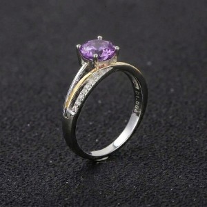 Anillo de compromiso en plata con moissanita - anillo para boda en plata