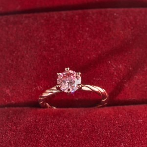 Anillo de compromiso en plata con moissanita - anillo para boda en plata